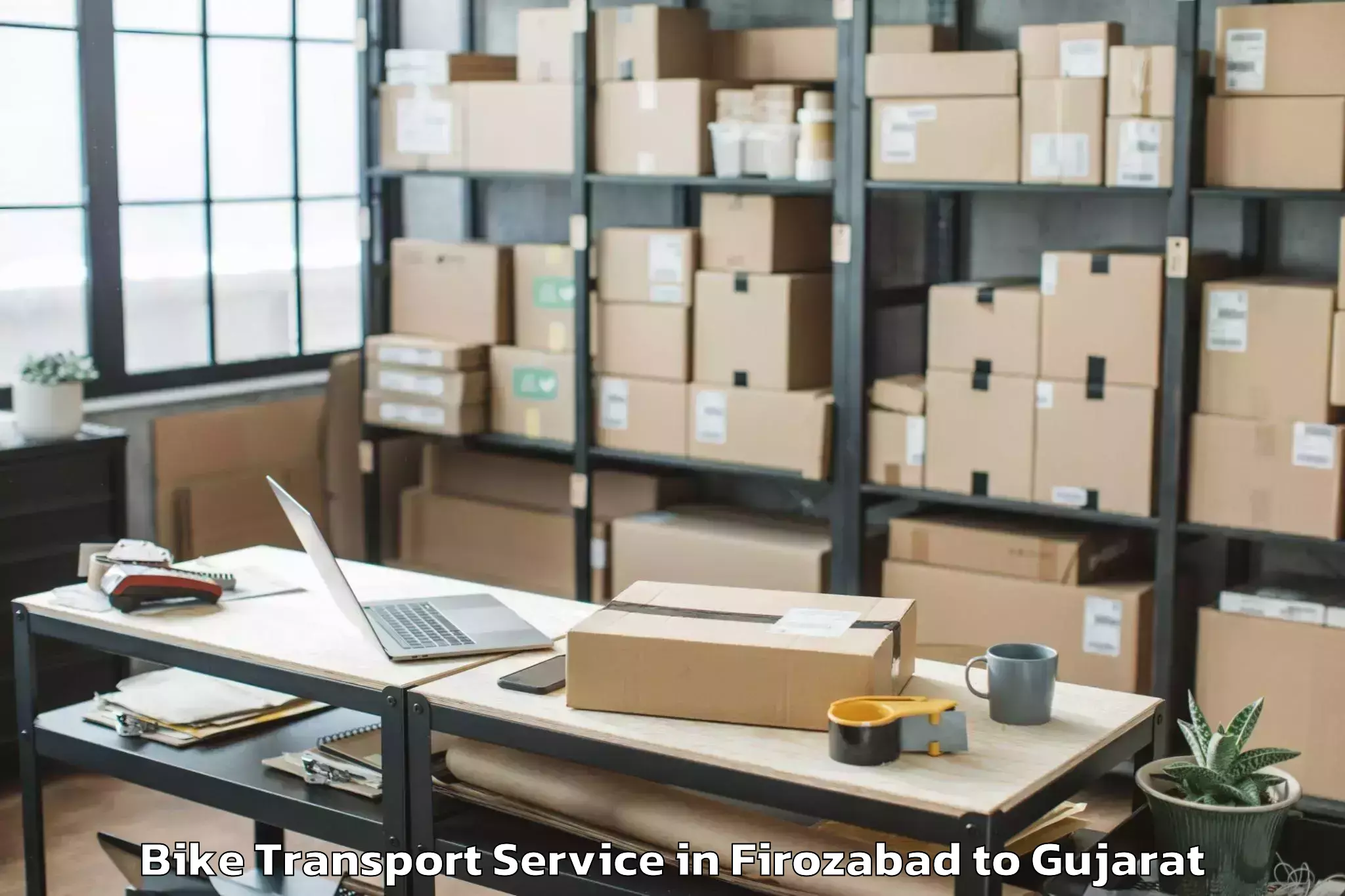 Reliable Firozabad to Viramgam Bike Transport